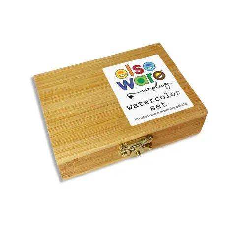 Watercolor Set – Bamboo Box – 18 Pans – Eco-Friendly - ToylandEU
