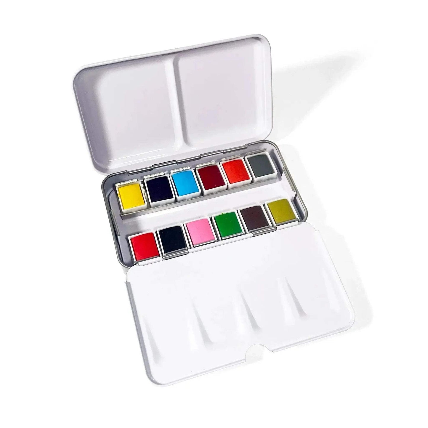 Watercolors – Metal Palette – 12 Colors – Travel Friendly - ToylandEU