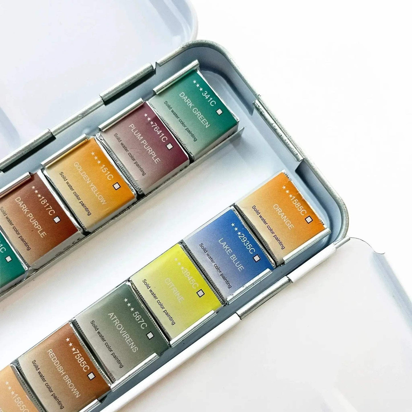 Watercolors – Metal Palette – 12 Colors – Travel Friendly - ToylandEU