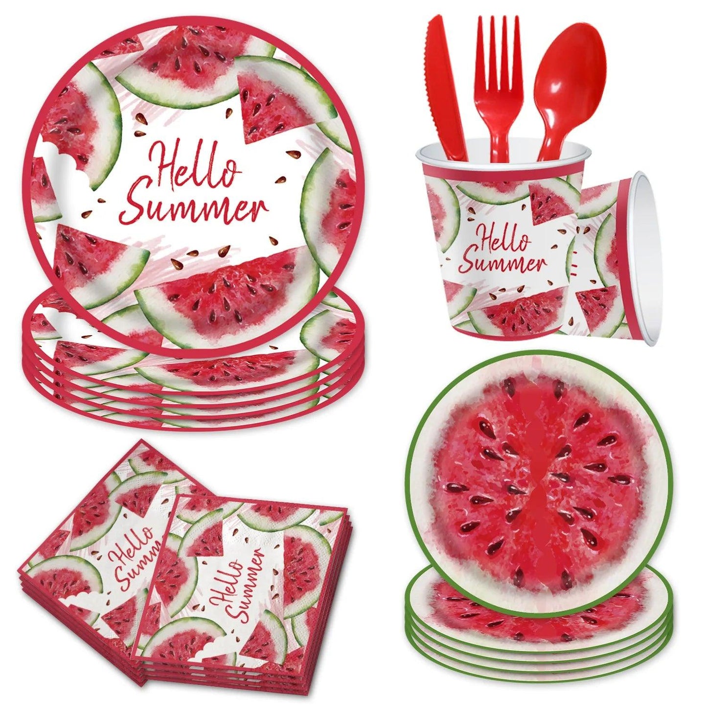 Watermelon Paper Plates | Cake Toppers | Toylandeu™