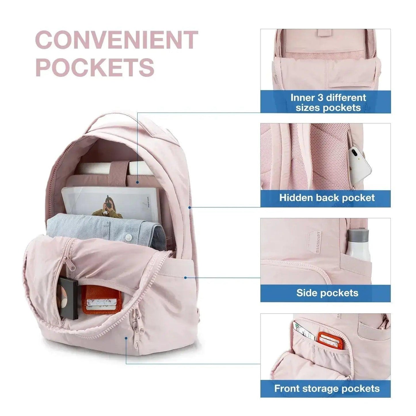  Waterproof Anti Theft Laptop Backpack Women 13Inch -  ToylandEU™