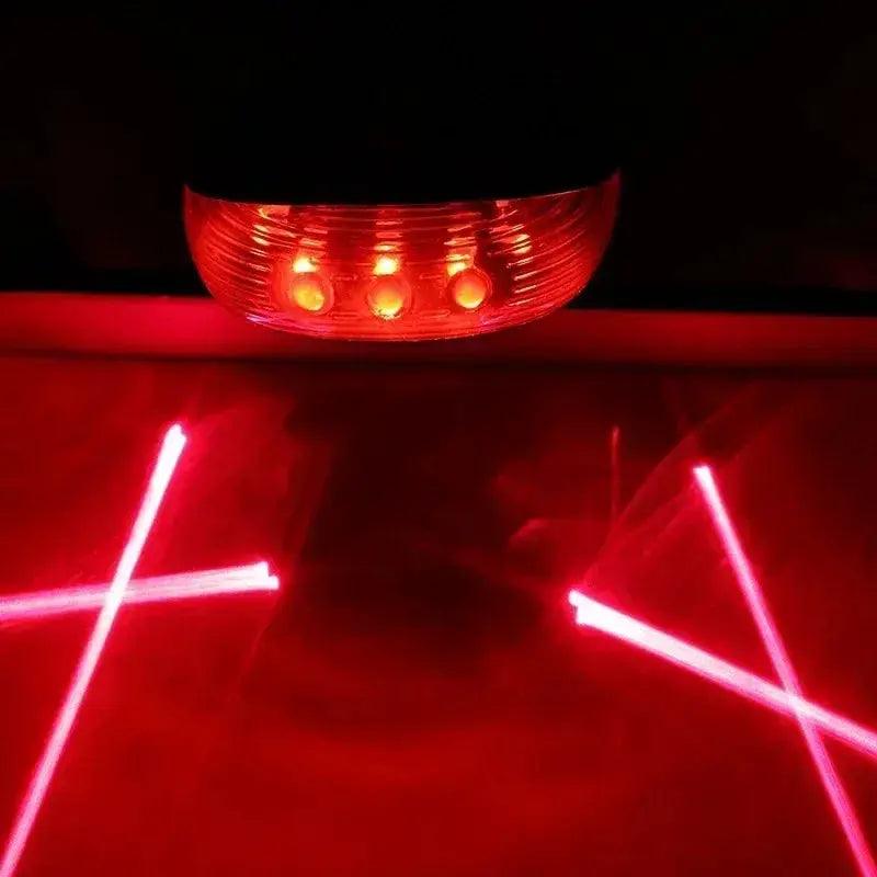  Waterproof Bicycle LED Tail Light Dual Lasers Safety -  ToylandEU™