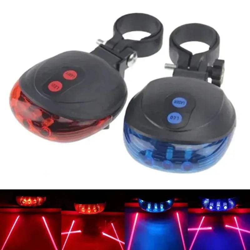 Waterproof Bicycle LED Tail Light with Dual Lasers for Safety - ToylandEU
