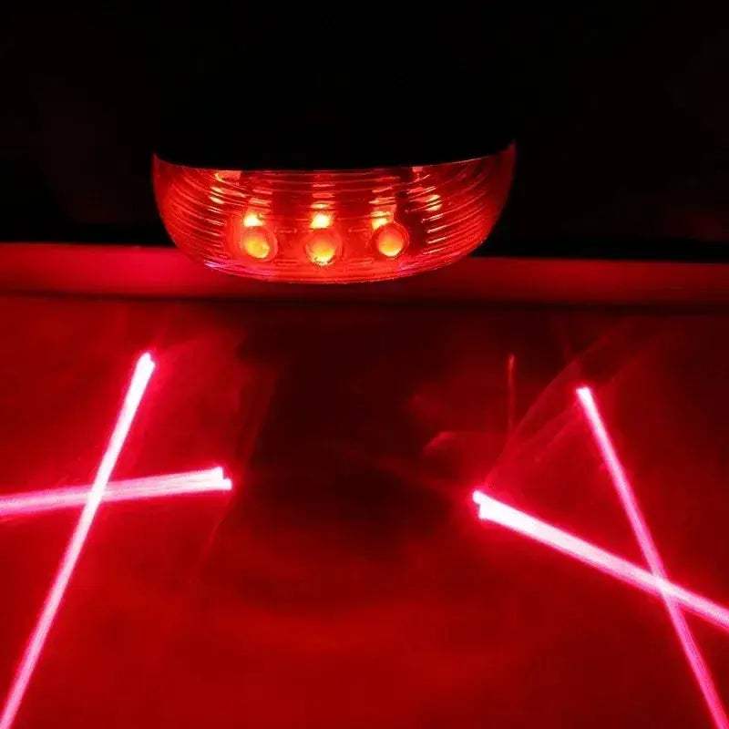 Waterproof Bicycle LED Tail Light with Dual Lasers for Safety - ToylandEU