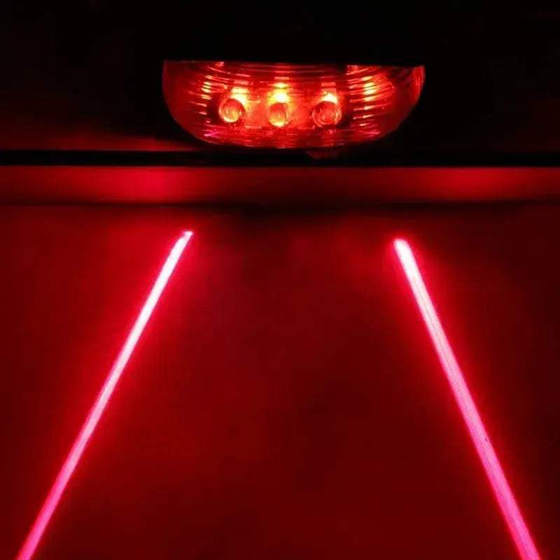 Waterproof Bicycle LED Tail Light with Dual Lasers for Safety - ToylandEU