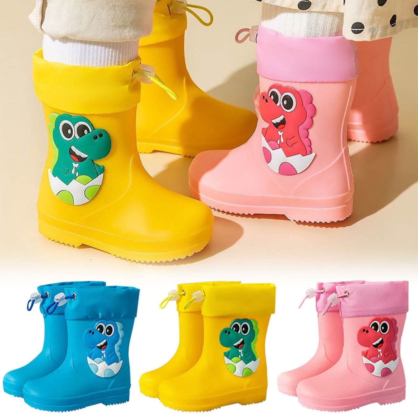 Waterproof Cartoon Rain Boots for Kids - Natural Rubber Toddler Rain Shoes - ToylandEU