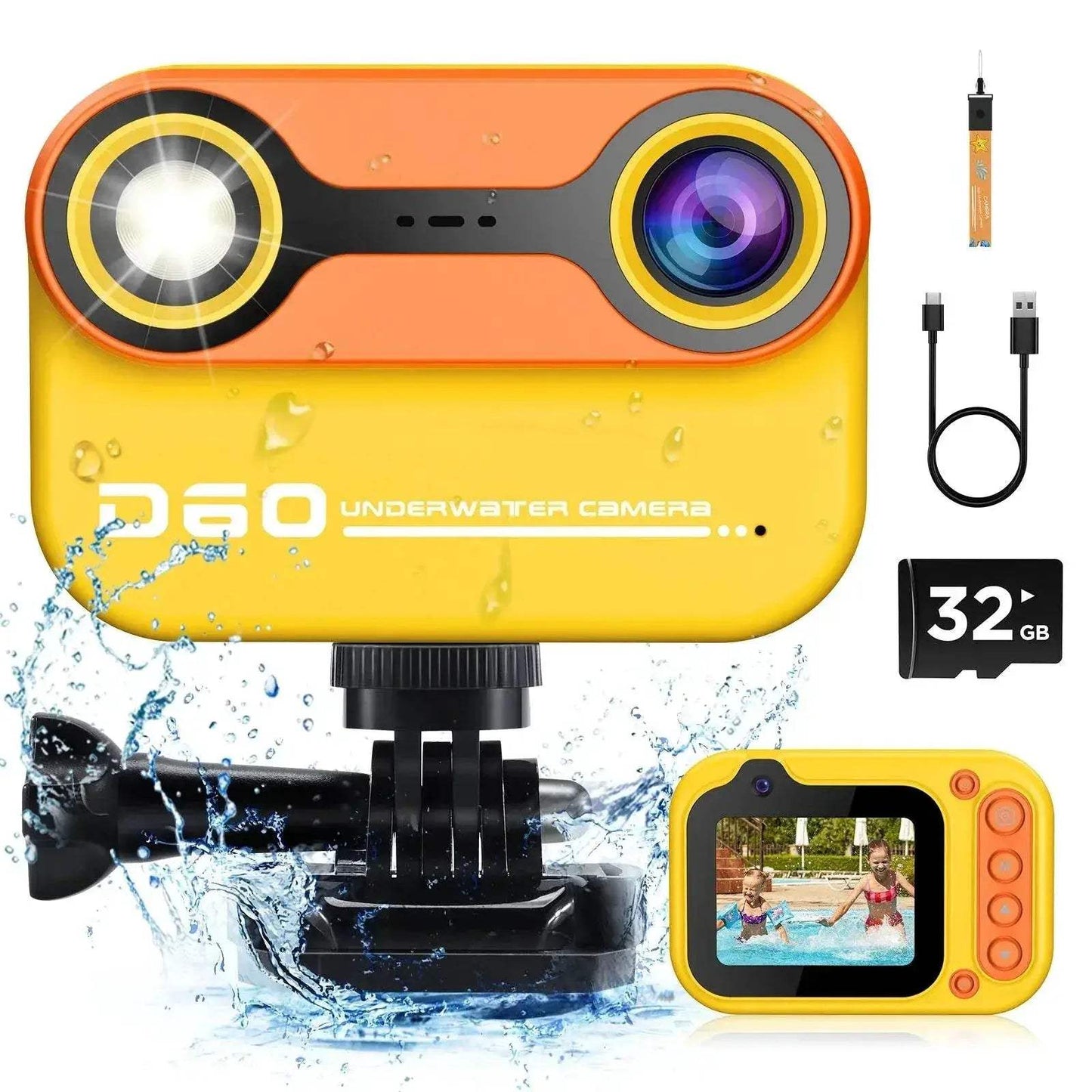  Waterproof Kids Camera 2.4'' HD 1080P for 3-12 Years -  ToylandEU™