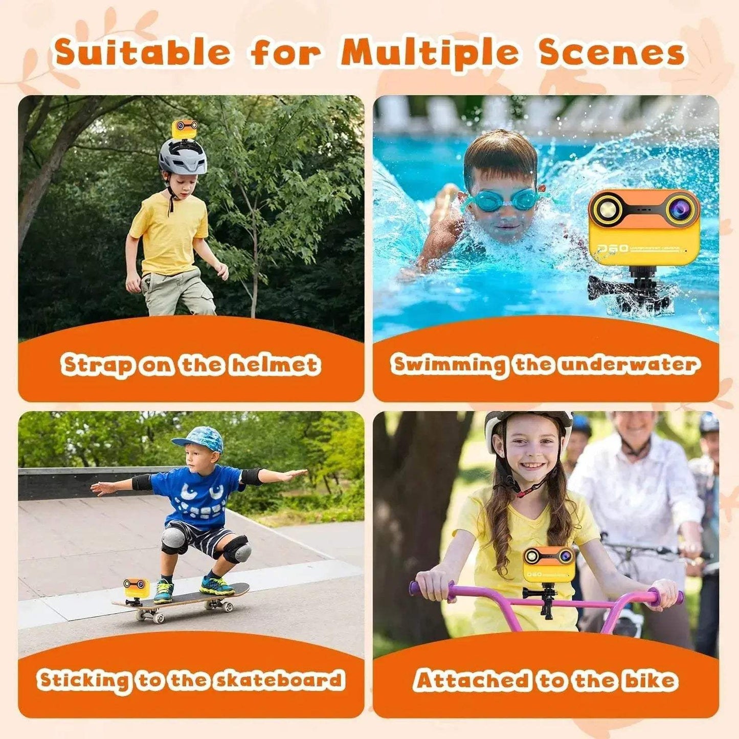  Waterproof Kids Camera 2.4'' HD 1080P for 3-12 Years -  ToylandEU™