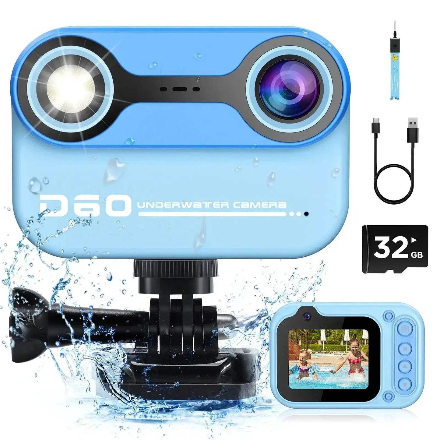  Waterproof Kids Camera 2.4'' HD 1080P for 3-12 Years -  ToylandEU™