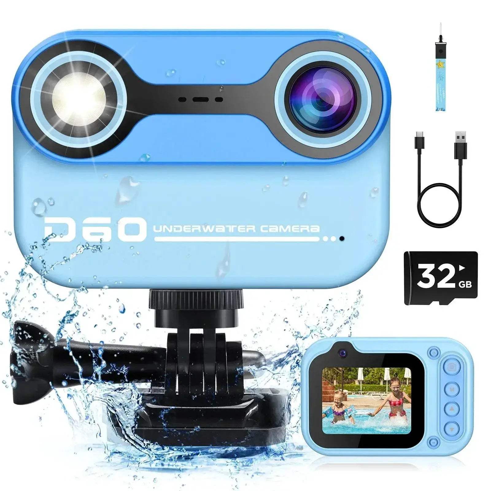  Waterproof Kids Camera 2.4'' HD 1080P for 3-12 Years -  ToylandEU™