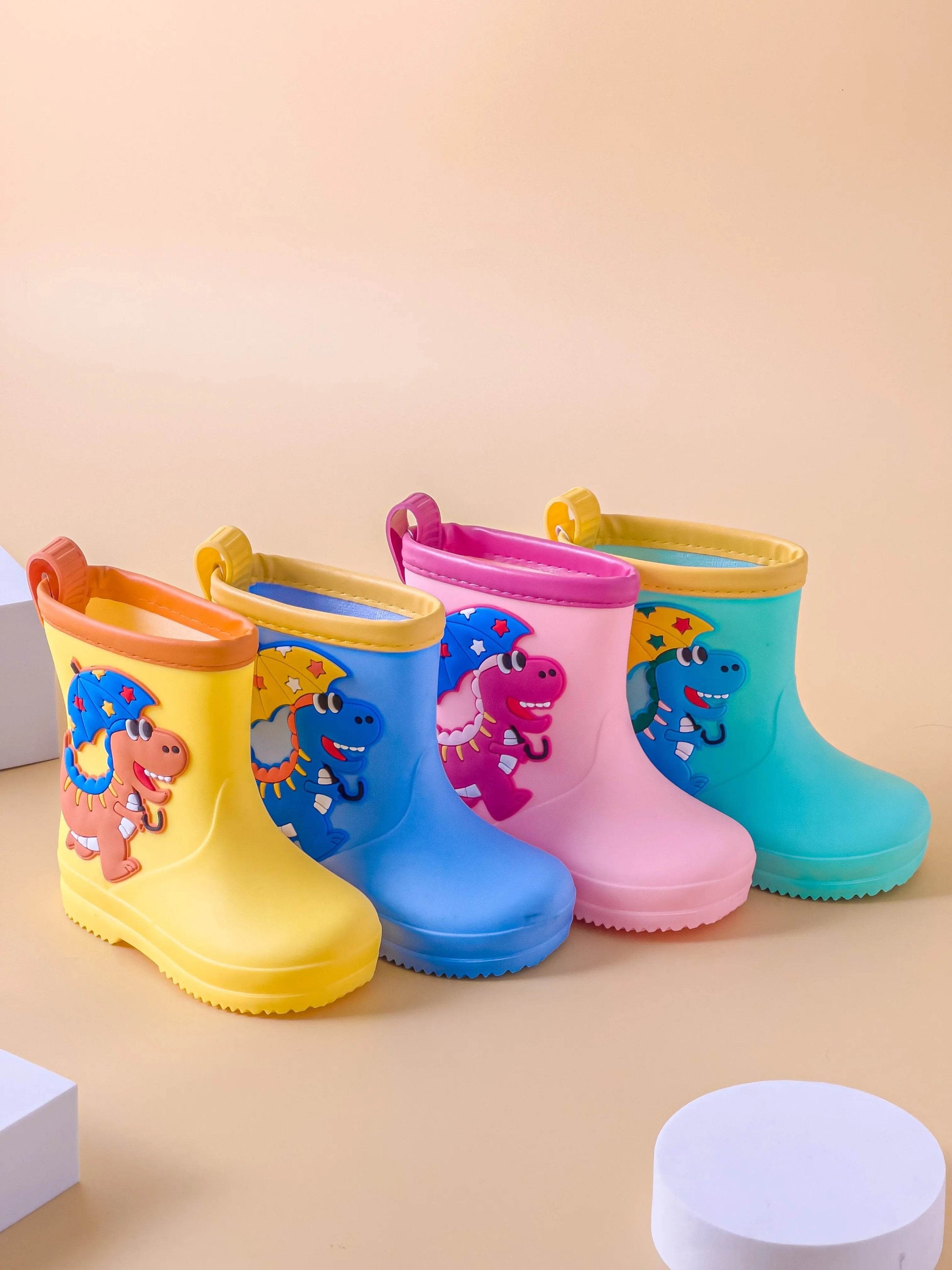 Waterproof Kids Rain Boots Cartoon Design All Season Unisex - ToylandEU
