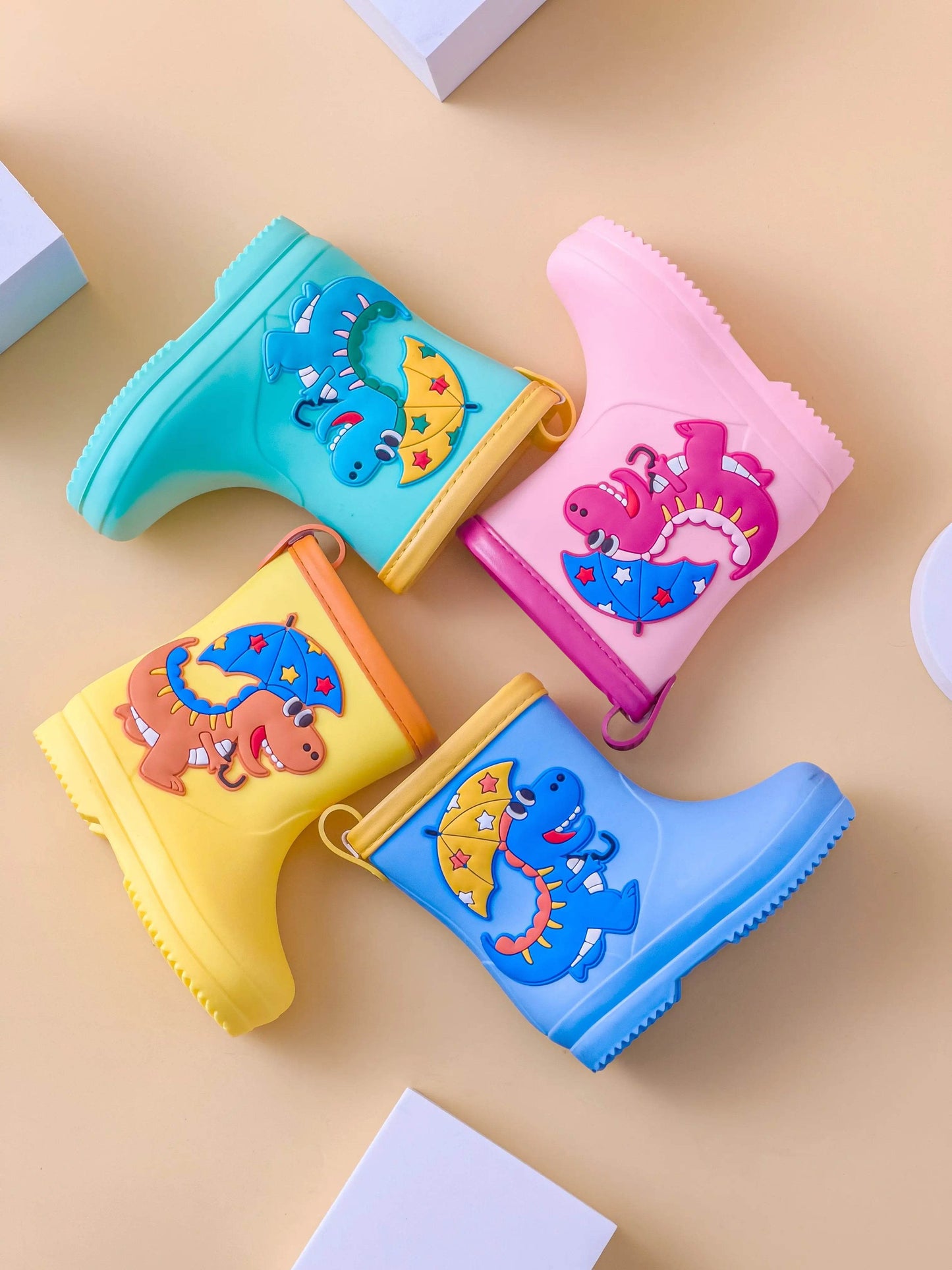 Waterproof Kids Rain Boots Cartoon Design All Season Unisex - ToylandEU