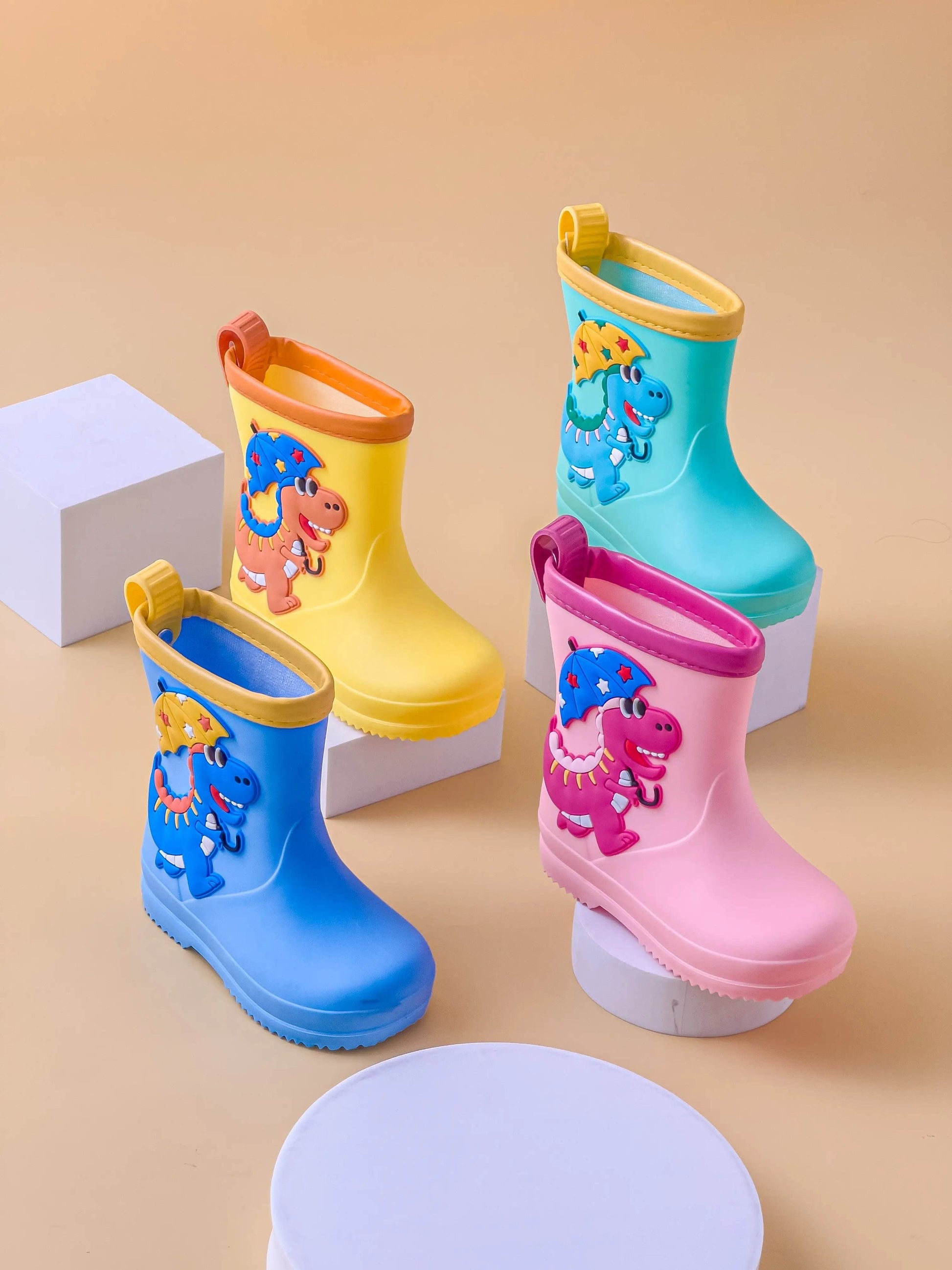 Waterproof Kids Rain Boots Cartoon Design All Season Unisex - ToylandEU