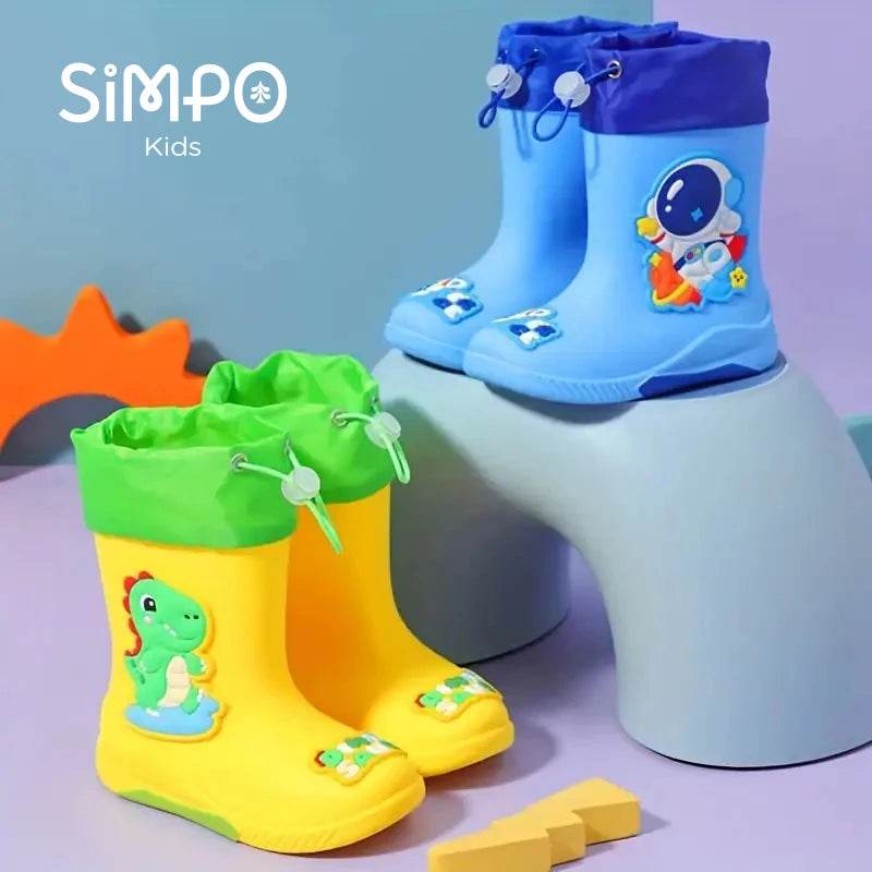 Waterproof Kids Rain Boots Cartoon Unicorn Pattern For Kids - ToylandEU