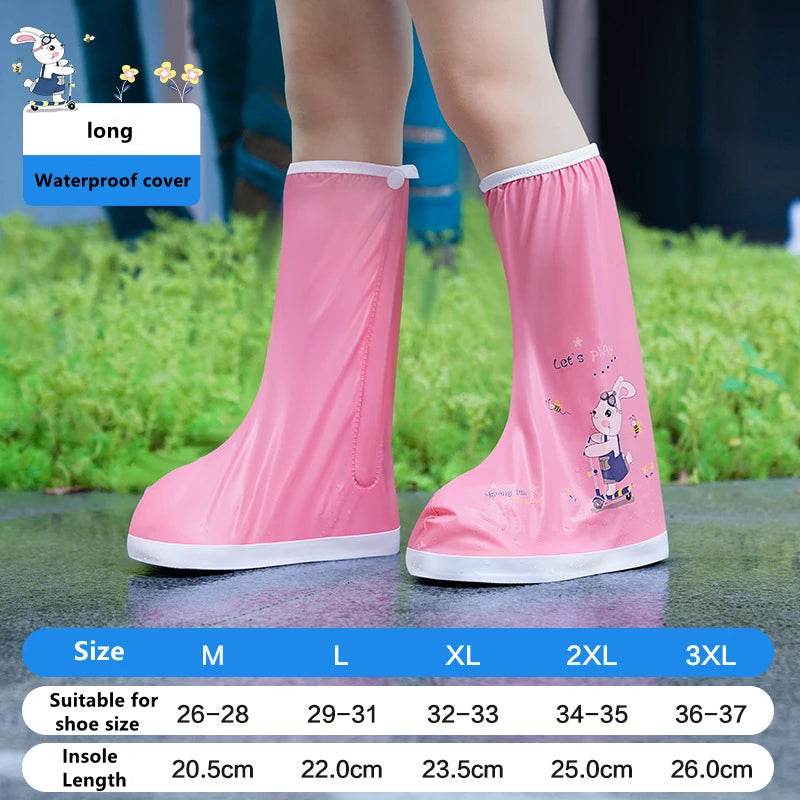 Waterproof Kids Rain Boots Dino Cartoon Zip Closure Kids - ToylandEU