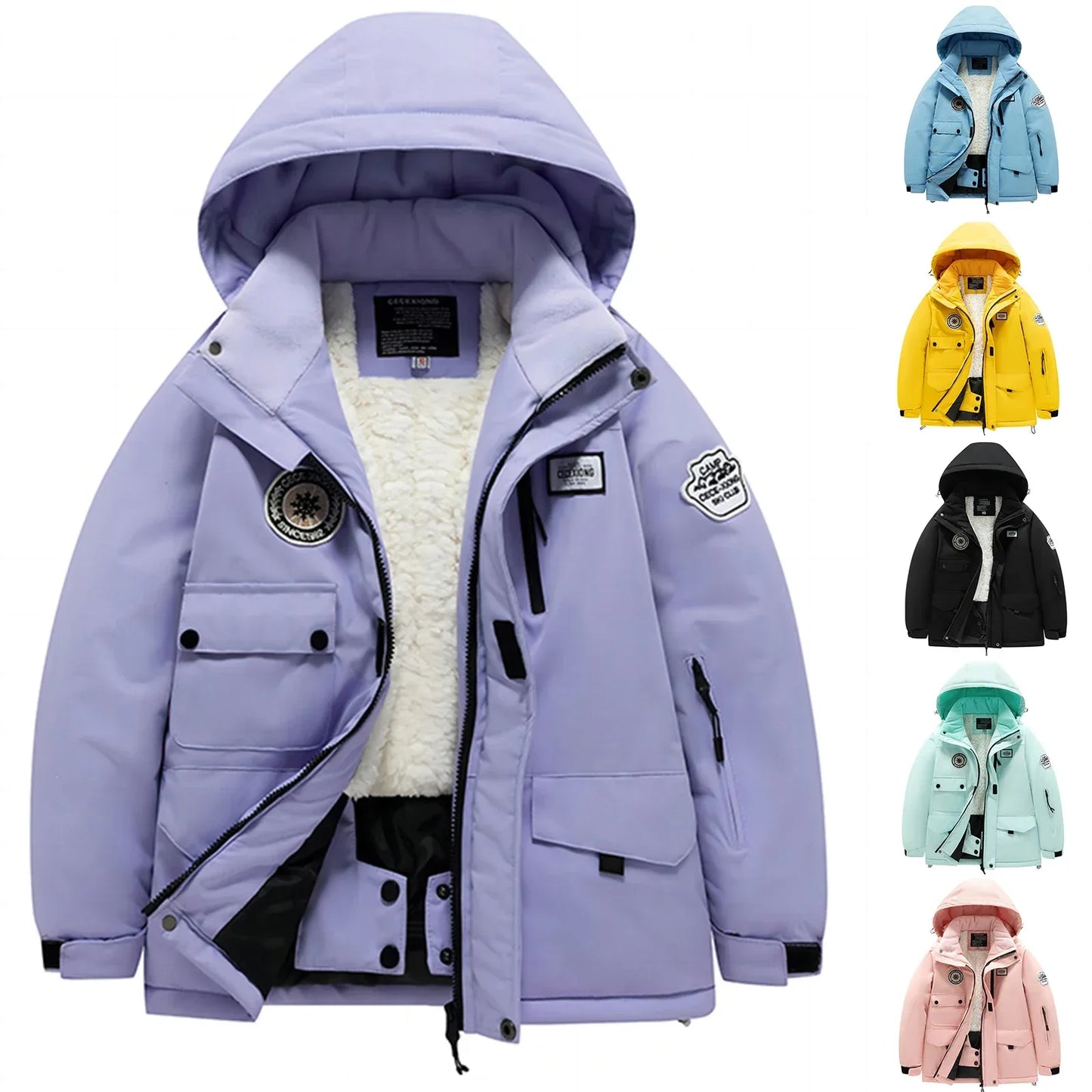 Waterproof Kids Ski Jacket Thickened Warm Winter Gear - ToylandEU