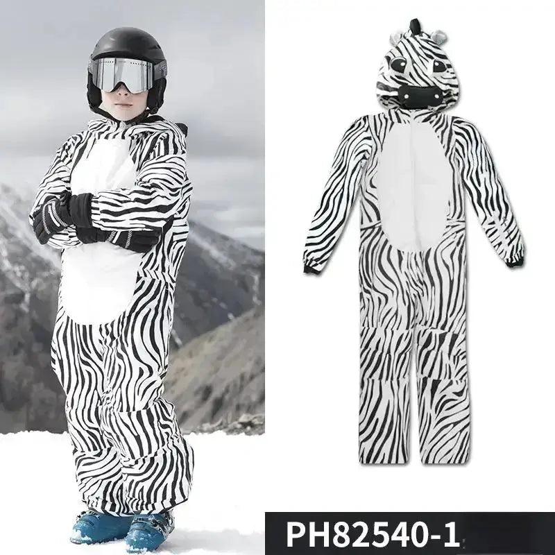  Waterproof Kids Ski Suit Cartoon Dinosaur Unicorn -  ToylandEU™