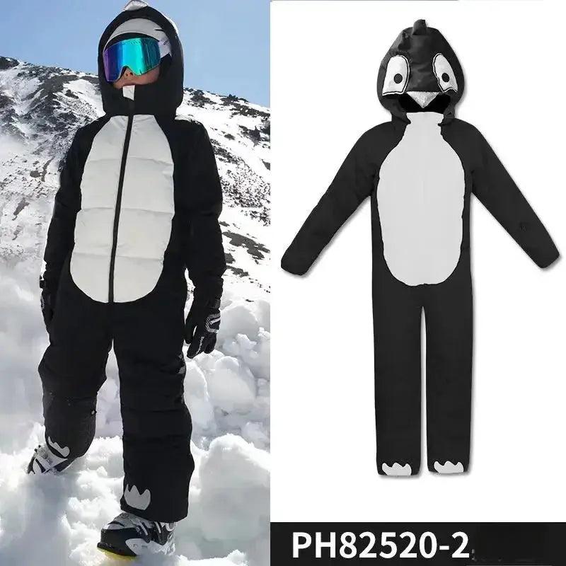  Waterproof Kids Ski Suit Cartoon Dinosaur Unicorn -  ToylandEU™