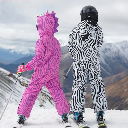Waterproof Kids Ski Suit Cartoon Dinosaur Unicorn One Piece - ToylandEU