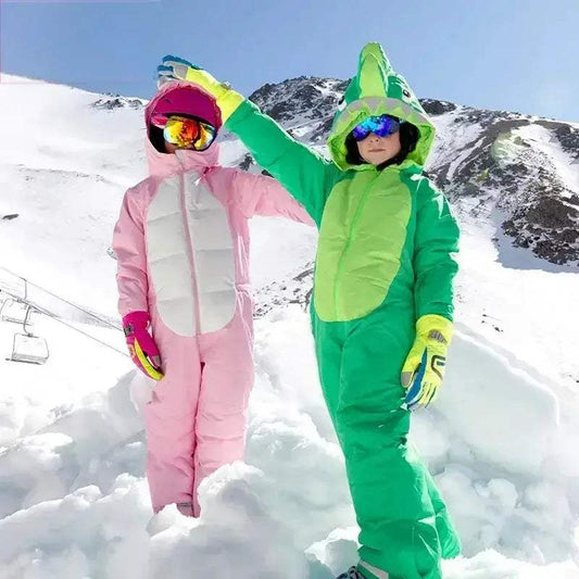  Waterproof Kids Ski Suit Cartoon Dinosaur Unicorn -  ToylandEU™