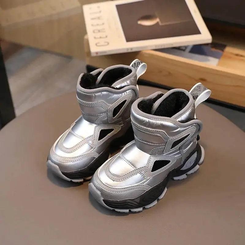  Waterproof Plush Winter Ankle Boots for Kids - Non-Slip Fashion Footwear for Boys and Girls -  ToylandEU™