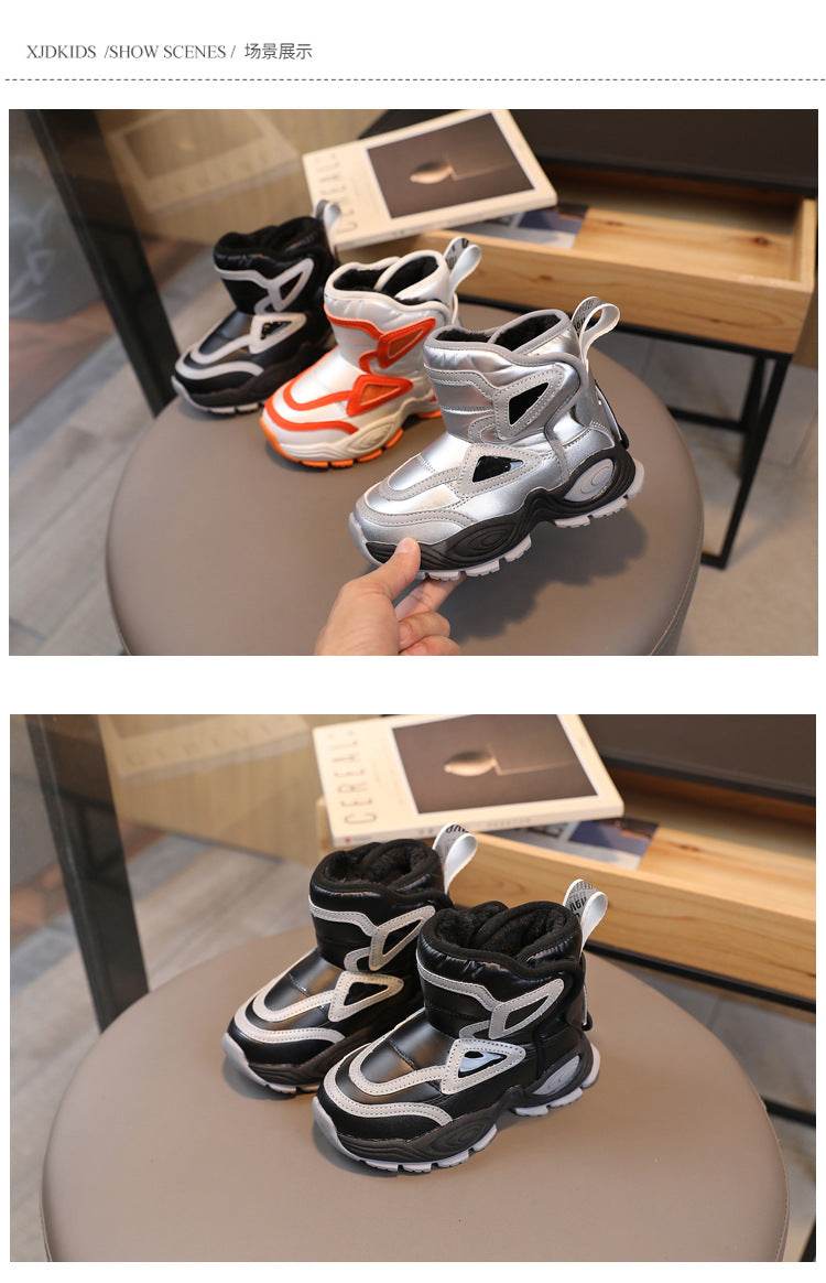 Waterproof Plush Winter Ankle Boots for Kids - Non-Slip Fashion Footwear for Boys and Girls - ToylandEU