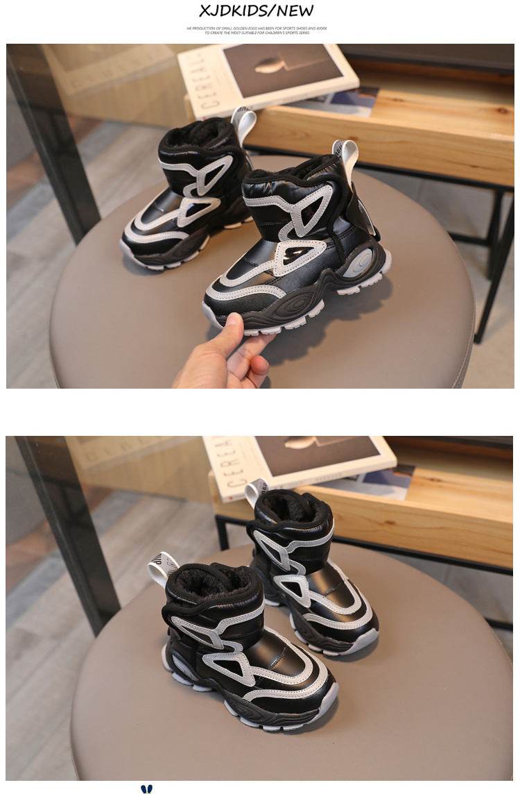 Waterproof Plush Winter Ankle Boots for Kids - Non-Slip Fashion Footwear for Boys and Girls - ToylandEU