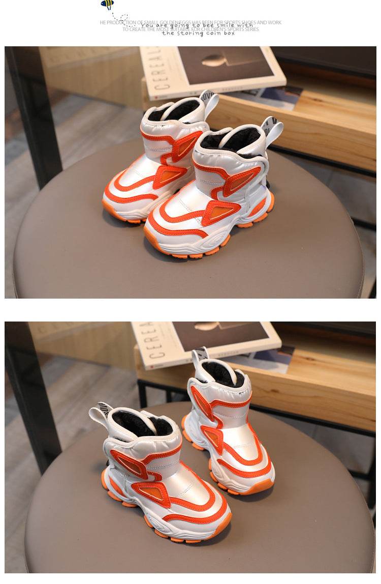 Waterproof Plush Winter Ankle Boots for Kids - Non-Slip Fashion Footwear for Boys and Girls - ToylandEU