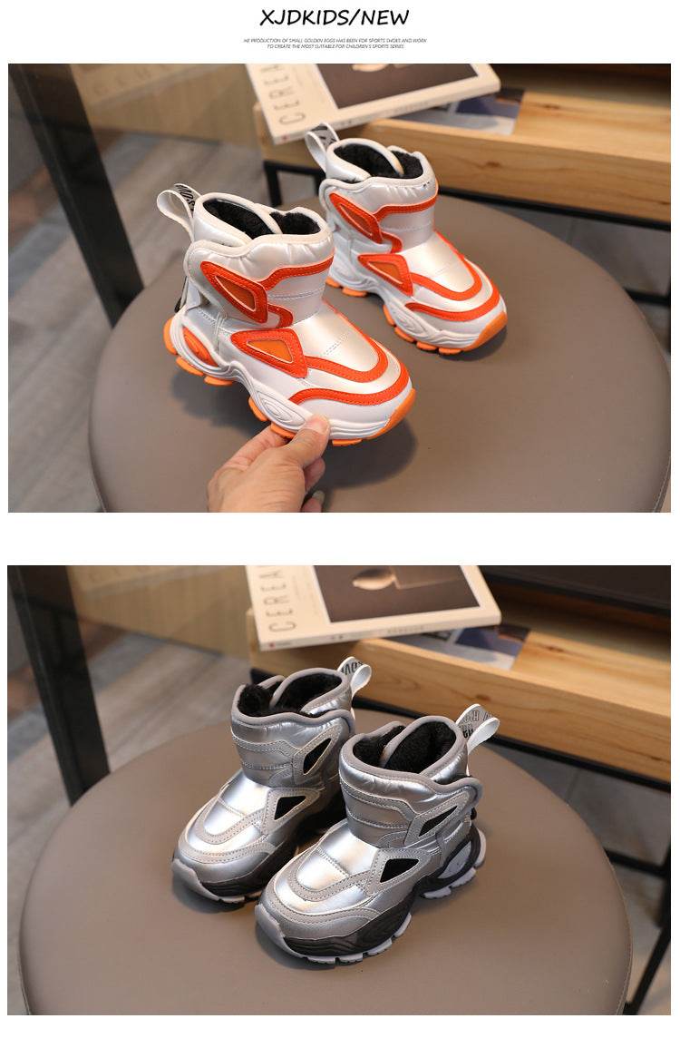 Waterproof Plush Winter Ankle Boots for Kids - Non-Slip Fashion Footwear for Boys and Girls - ToylandEU