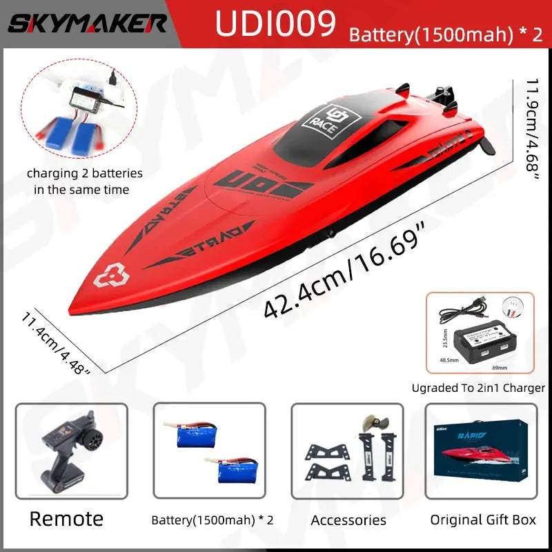 Waterproof RC Boat 35kmh High Speed With Capsize Protection - ToylandEU