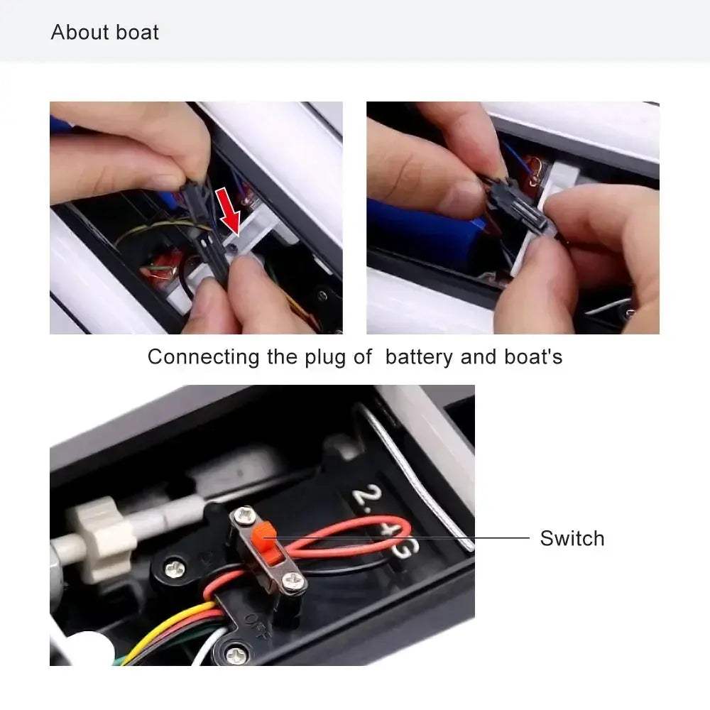 Waterproof RC Boat High Speed Racing With Rechargeable Battery - ToylandEU