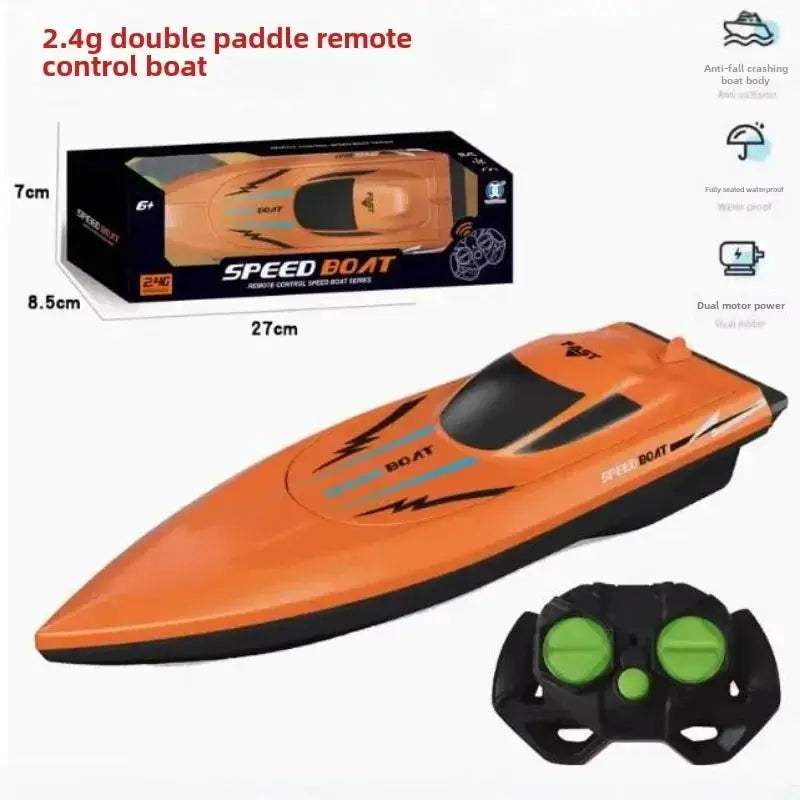 Waterproof RC Boat for Kids Fast Remote Control Boat Racer - ToylandEU