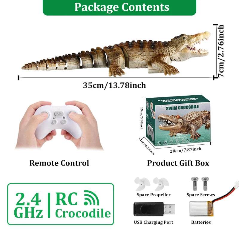 Waterproof RC Crocodile Toy Realistic Simulation For Kids - ToylandEU