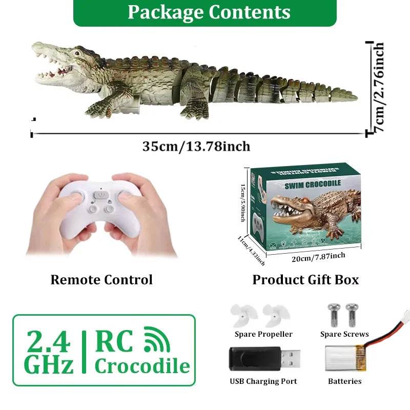 Waterproof RC Crocodile Toy Realistic Simulation For Kids - ToylandEU
