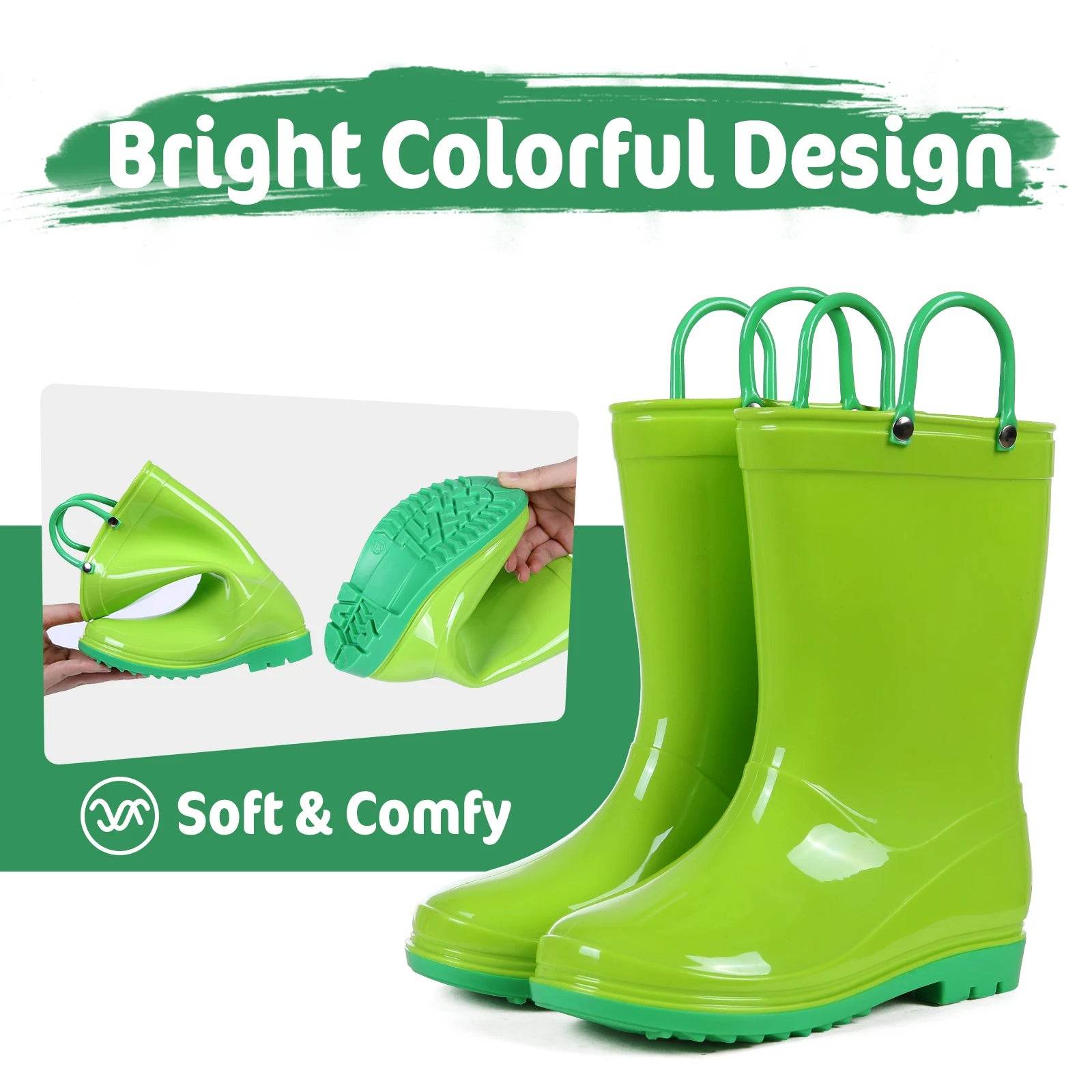 Waterproof Rain Boots Cute Cartoon Design For Kids Unisex - ToylandEU