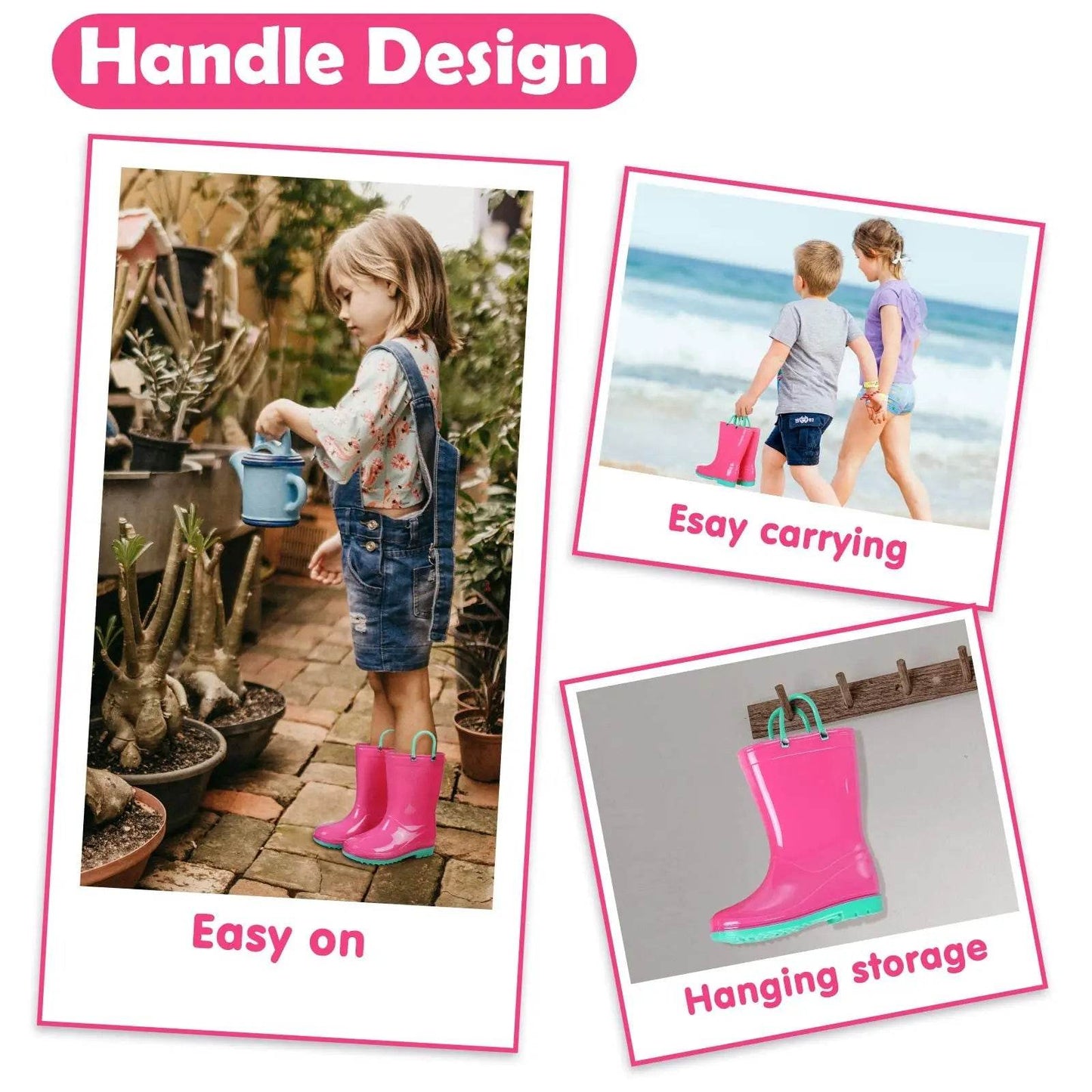 Waterproof Rain Boots Cute Cartoon Design For Kids Unisex - ToylandEU