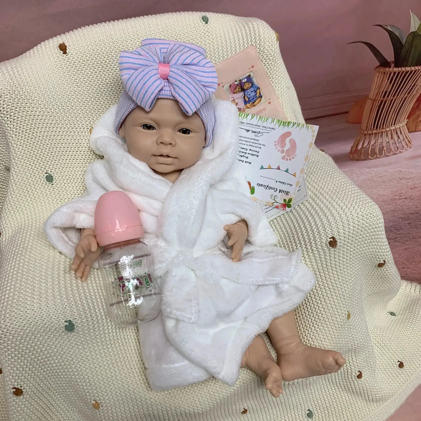 Waterproof Silicone Reborn Dolls 43cm Open Mouth Baby - ToylandEU