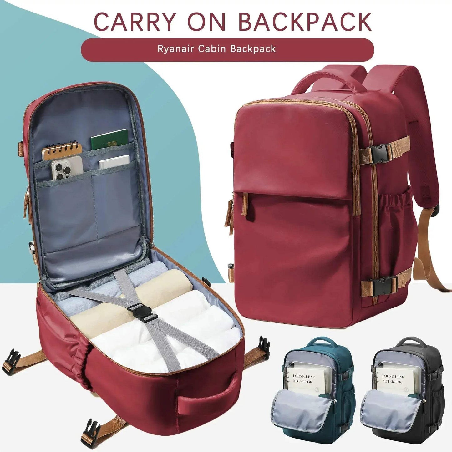 Waterproof Travel Backpack Carry On for 15.6 Inch Laptop - ToylandEU