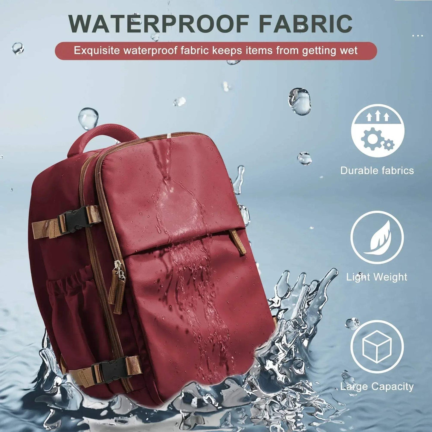 Waterproof Travel Backpack Carry On for 15.6 Inch Laptop - ToylandEU