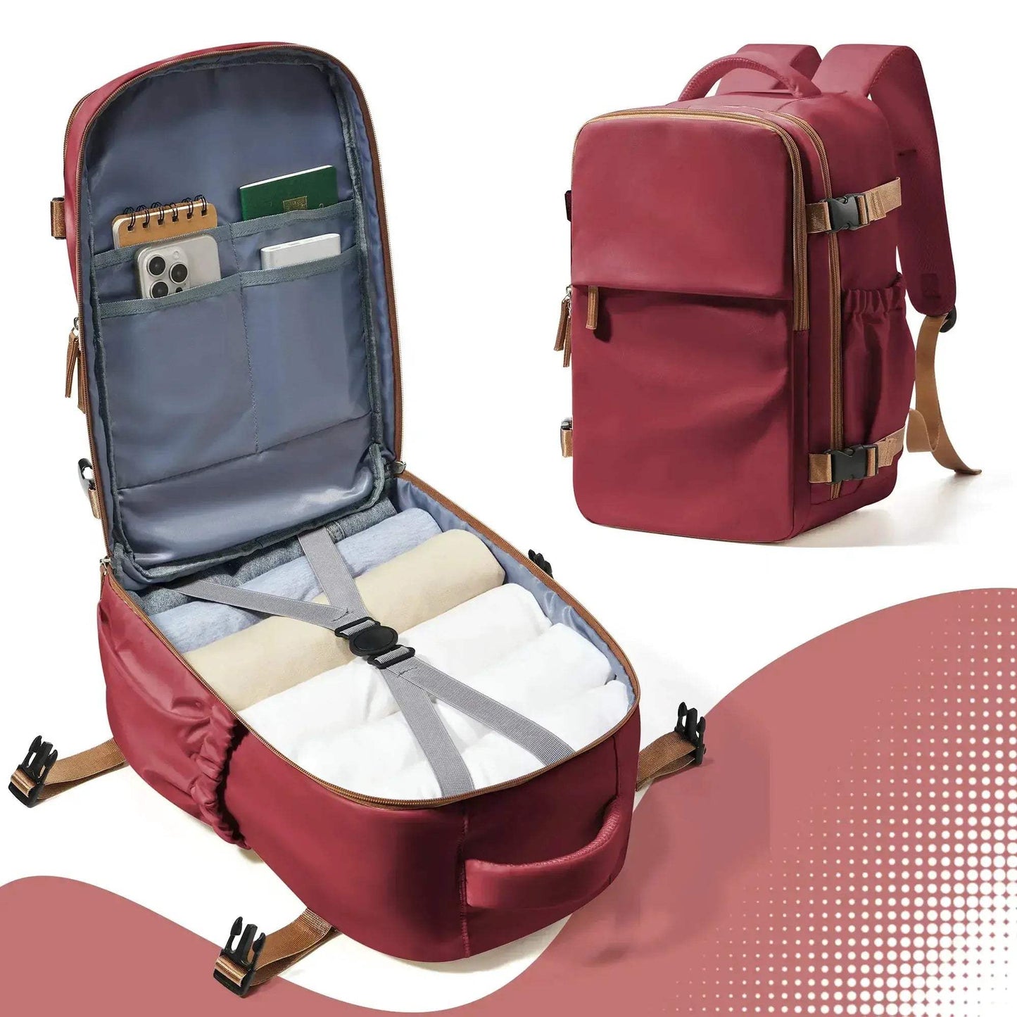 Waterproof Travel Backpack Carry On for 15.6 Inch Laptop - ToylandEU