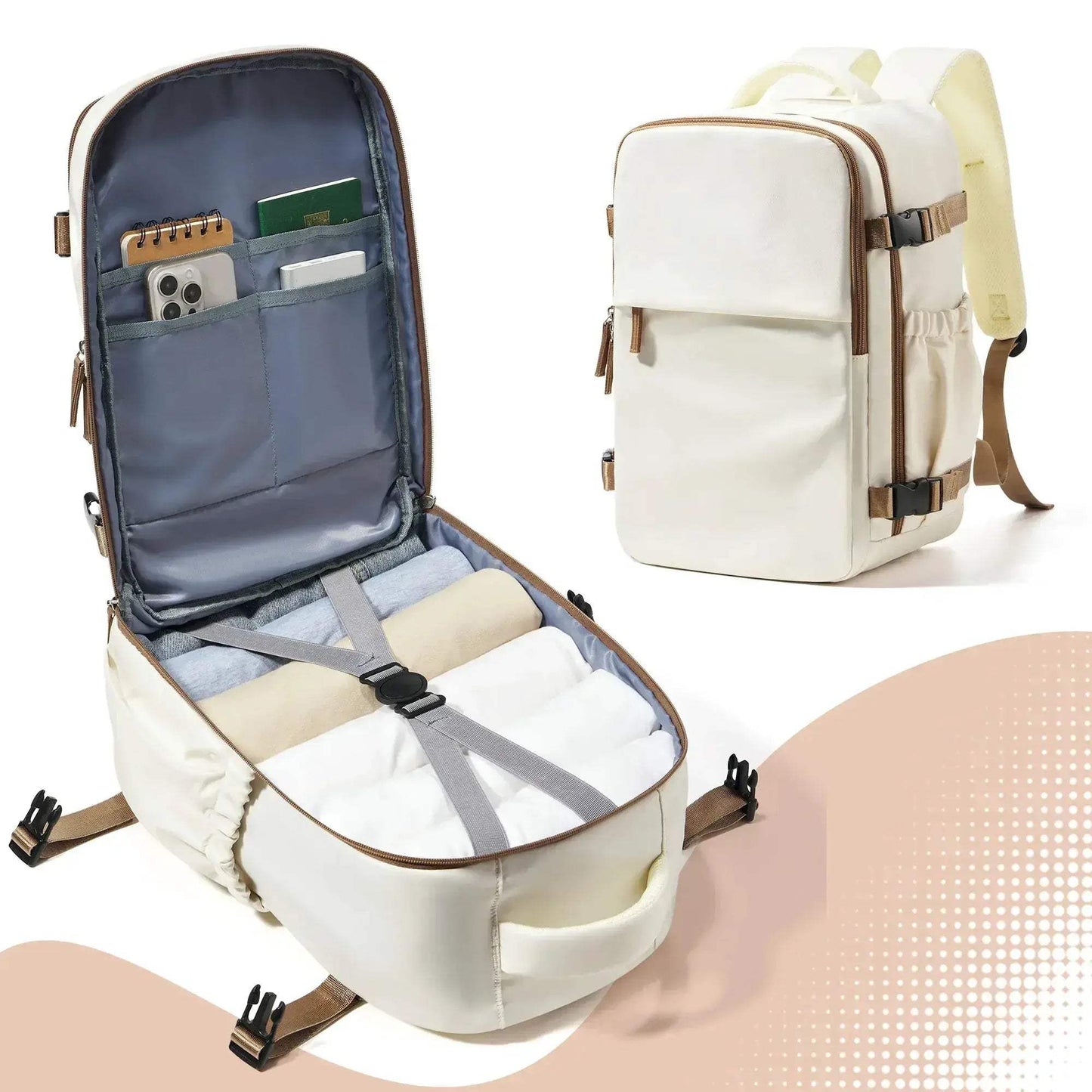 Waterproof Travel Backpack Carry On for 15.6 Inch Laptop - ToylandEU