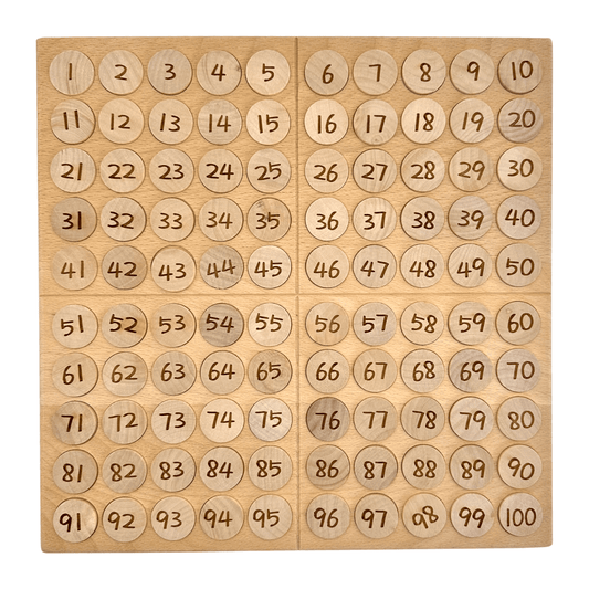 Wooden Hundreds Frame | Counting Sorting Board | Early Math Learning Kit