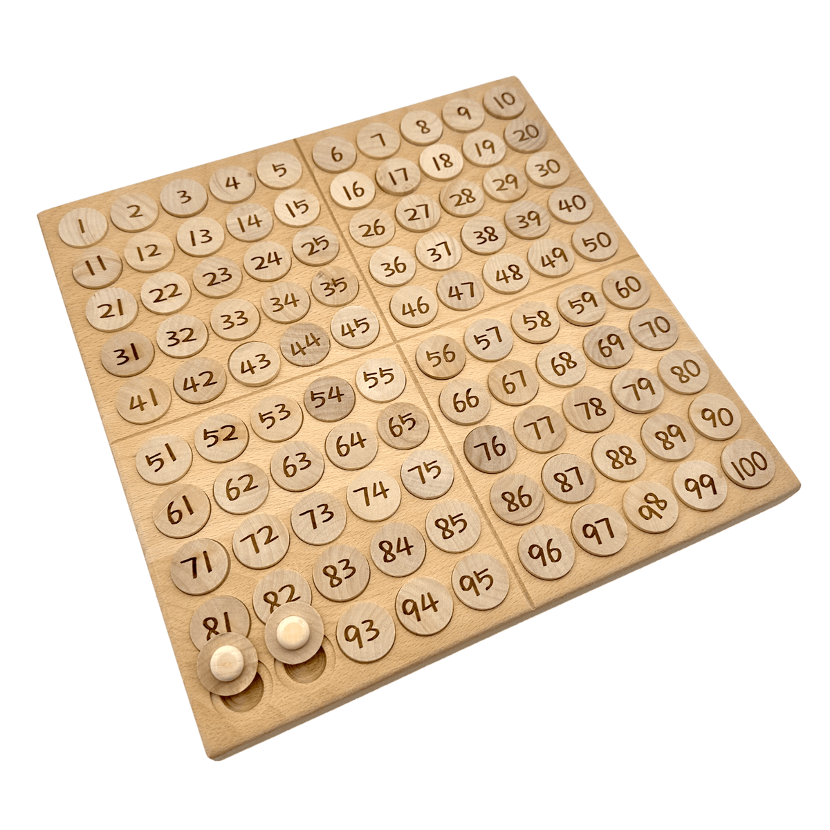 Wooden Hundreds Frame | Counting Sorting Board | Early Math Learning Kit