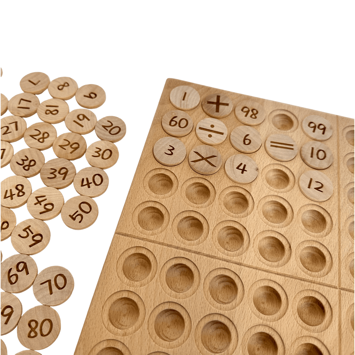Wooden Hundreds Frame | Counting Sorting Board | Early Math Learning Kit