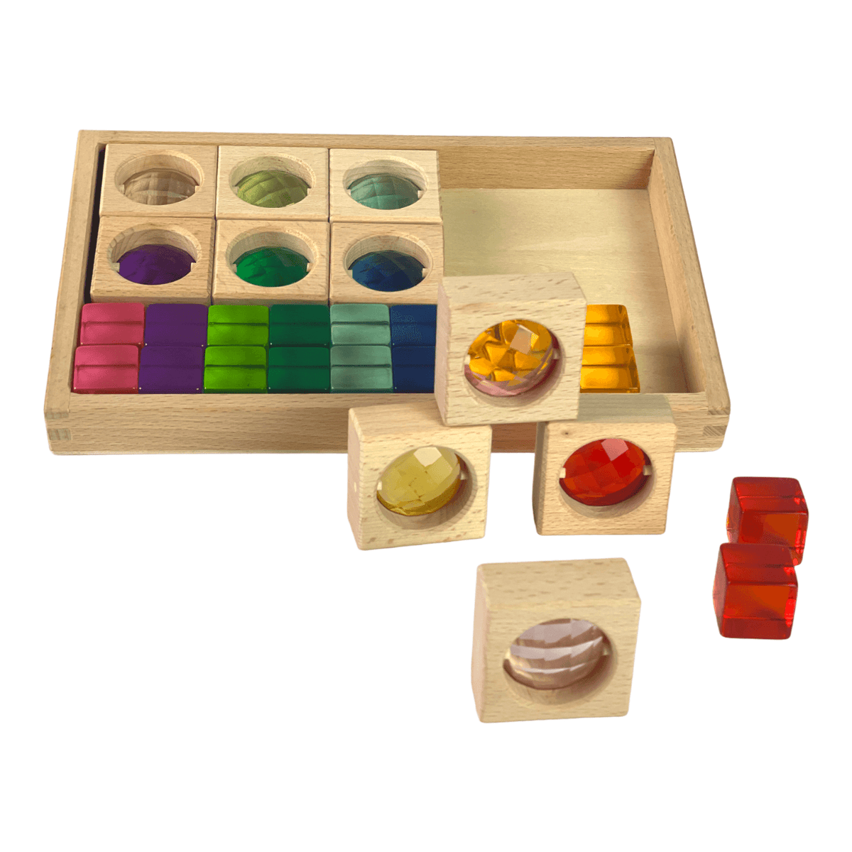 Gem Window Blocks | 30 Piece Set | With Storage Tray | Kids Building Play