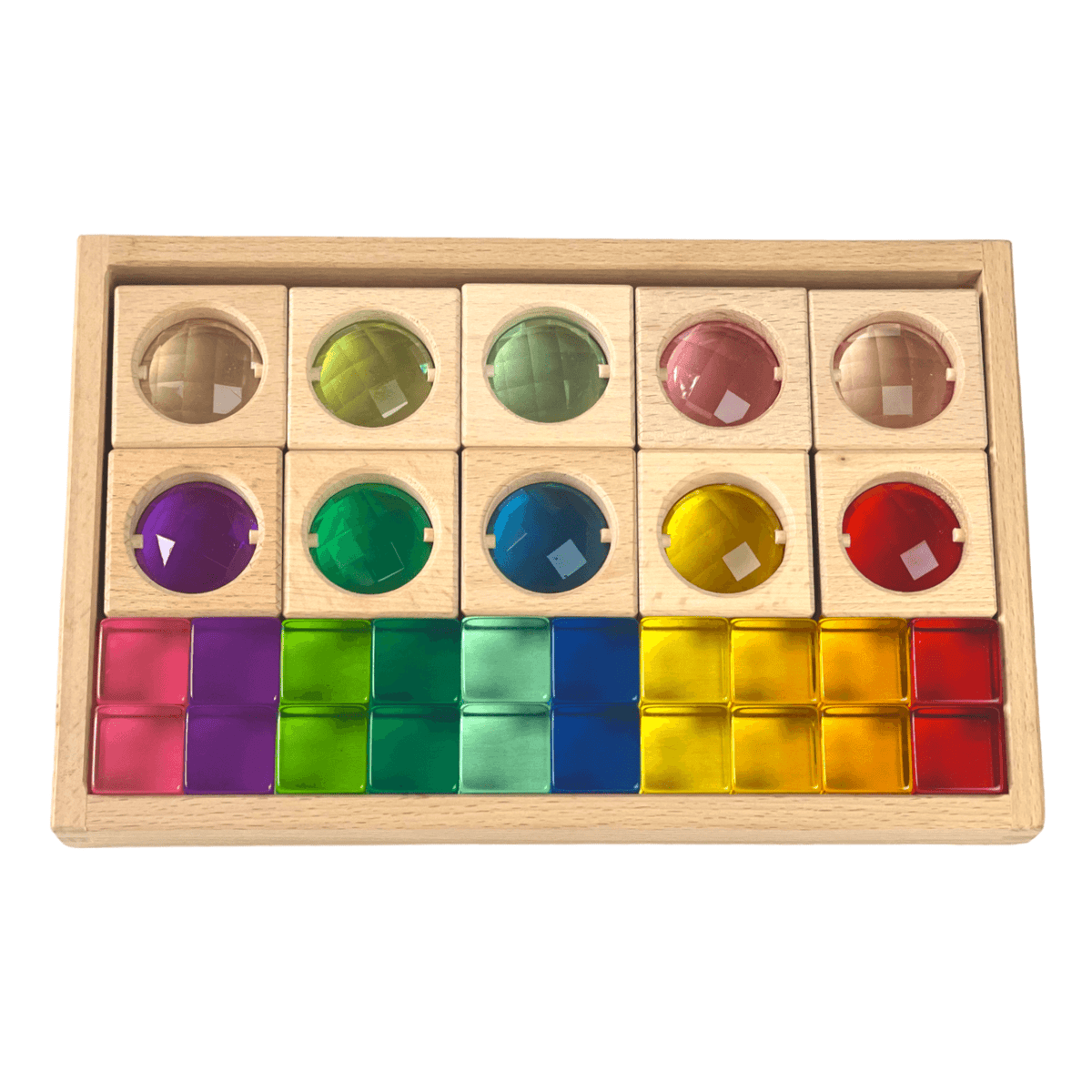Gem Window Blocks | 30 Piece Set | With Storage Tray | Kids Building Play