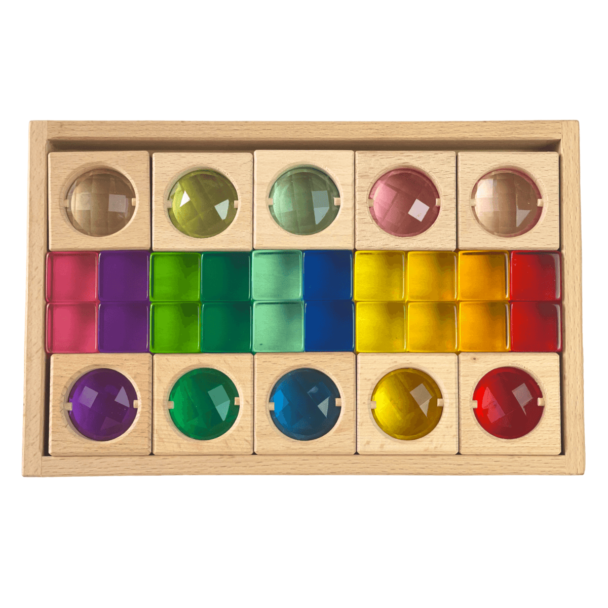 Gem Window Blocks | 30 Piece Set | With Storage Tray | Kids Building Play