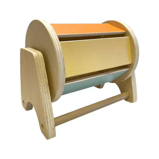 Montessori Spinning Drum | Six Pastel Panels | Hand Eye Motor Play | Baby