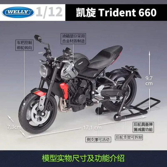 Welly 1:12 Triumph Trident 660 Premium Diecast Alloy Motorcycle Model - ToylandEU