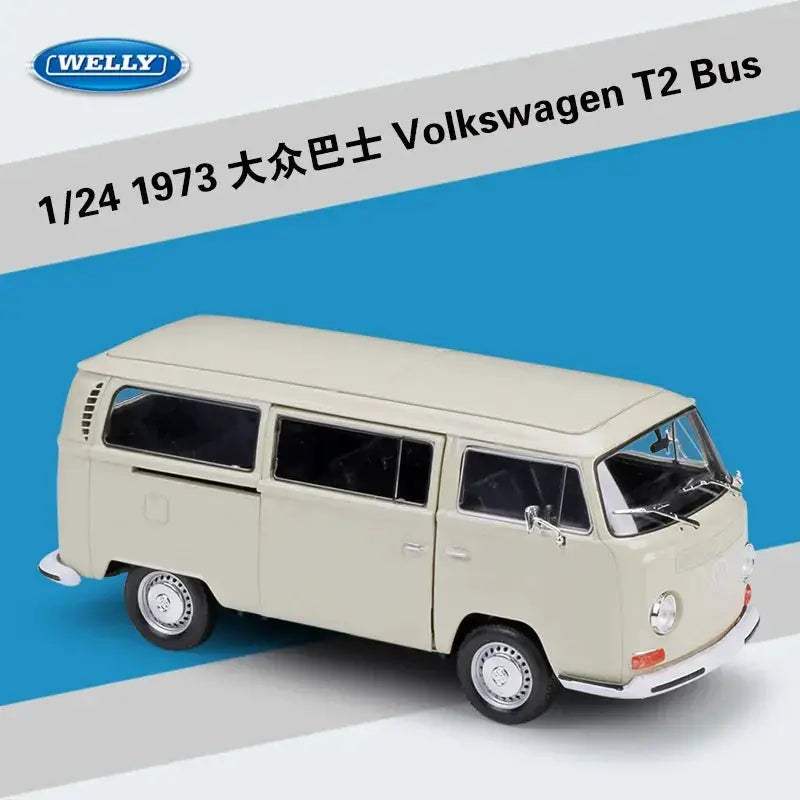 Welly 1 24 Volkswagen T1 T2 Bus Diecast Model Collectible - ToylandEU